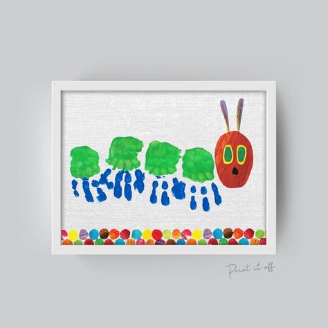 The Hungry Caterpillar / Handprint Footprint DIY Art Craft / - Etsy in 2022 | Baby art projects, Handprint art kids, Handprint art Caterpillar Handprint, Handprint Birthday Card, Toddler Canvas Art, Art Craft Kids, Handprint Art Kids, Handprint Painting, Baby Handprint Crafts, Baby Art Crafts, The Hungry Caterpillar