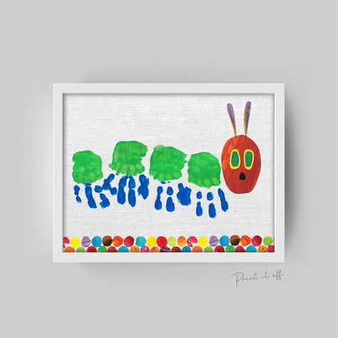 The Hungry Caterpillar / Handprint Footprint DIY Art Craft / - Etsy in 2022 | Baby art projects, Handprint art kids, Handprint art Birthday Handprint Cards, Caterpillar Handprint, Handprint Birthday Card, Toddler Canvas Art, Art Craft Kids, Handprint Art Kids, Handprint Painting, Baby Handprint Crafts, Baby Art Crafts