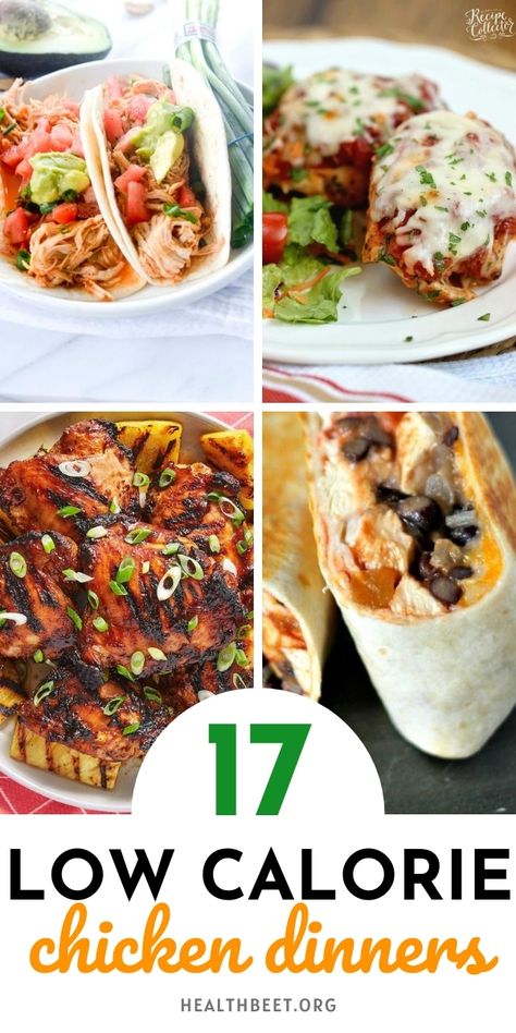 Chicken Recipes Calorie Deficit, Low Calorie Meals With Chicken, Low Cal Chicken Dinner Recipes, High Protein Lower Calorie Meals, Low Calorie Chicken Recipes For Dinner, Calorie Deficit Chicken Meals, Low Calorie Recipes With Chicken, Low Carb Low Calorie Chicken Recipes, Calorie Friendly Meals