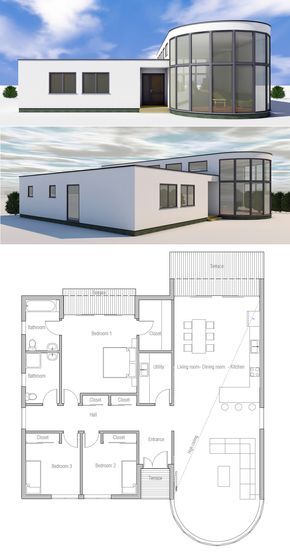 Small House Plan Architecture Blueprints Floor Plans, Villa Plan Architecture Modern, Villa Architecture Plan, Blueprint House, Architecture Blueprints, Plan Floor, Pelan Rumah, Modern Floor Plans, Shipping Container House Plans