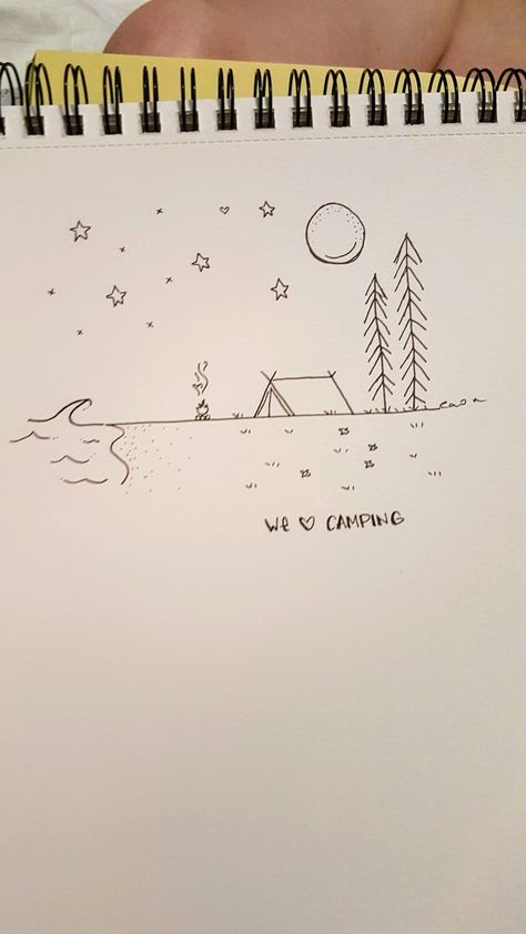 Watercolor Tent Camping, Cartoon Tent Drawing, Camping Cartoon Drawings, Tent Camping Drawing, Tent Doodle, Camp Doodles, Outdoor Doodles, Camping Drawings, Camp Drawing