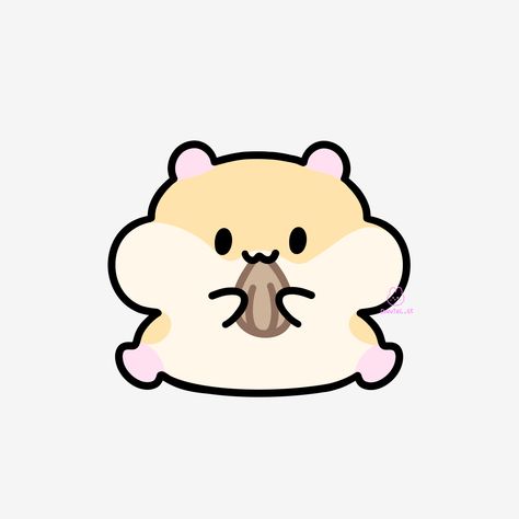 Kawaii Animal Stickers, Hamster Kawaii, Hamster Cartoon, Cute Easy Animal Drawings, Easy Drawing Step By Step, Easy Animal Drawings, Cute Hamster, Drawing Step By Step, Animal Doodles