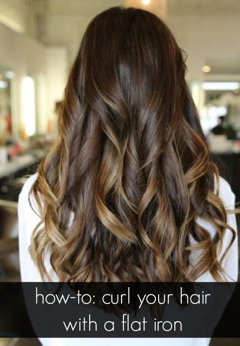 how to curl your hair with a flat iron ... I'll never get it right @Rikkidawn Cooper Bright Red Hair Color, Trendy We Fryzurach, Rich Brunette, Bright Red Hair, Haircut Hairstyle, Hair Dye Colors, Dye My Hair, Red Hair Color, Balayage Highlights