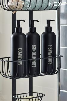 All Black Bathroom, Refillable Shampoo Bottles, Room Redecorating, Matte Black Bathroom Accessories, Dining Room Colour Schemes, Washroom Accessories, Black Shampoo, Clean Kitchen Cabinets, Room Colour