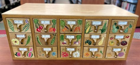 What Is a Seed Library and Why Do I Need Free Seeds of Life? Permaculture, Apartment Homestead, Little Free Pantry, Card Catalog Cabinet, Seed Library, Free Pantry, Free Seeds, Friends Of The Library, Forest School Activities