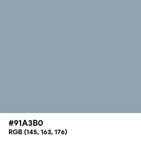 Cadet Gray color hex code is #91A3B0 Gray Hex, Split Complementary Colors, Paint For Kitchen Walls, Rgb Color Wheel, Hex Color, Rainbow Palette, Room Wall Painting, Kitchen Wall Colors, Grey Color Palette