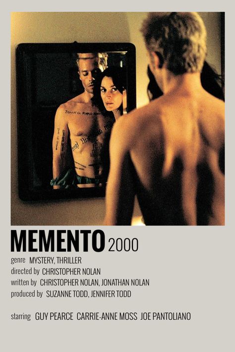 #memento #movieposter Memento Movie Poster, Momento Movie, Memento Poster, Memento Movie, Indie Movie Posters, Girly Movies, Movie Card, New Movies To Watch, Movie To Watch List