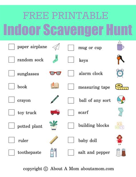 Need a fun boredum buster during school closure? Indoor scavenger hunts are a great activity for kids when they are stuck inside. It’s a great way to burn off energy while hunting around the house for items on the list. Use this free indoor scavenger hunt printable to get the kids moving, learning and having fun. Such a fun indoor activity to keep their minds occupied. #printable #freeprintables #indooractivities #indooractivity #scavengerhunt #indoorgames #boredombusterab Inside Scavenger Hunt For Kids, Scavenger Hunt Ideas For Kids Indoor, Inside Scavenger Hunt, Kids Games For Inside, Indoor Scavenger Hunt For Kids, Indoor Scavenger Hunt, Activity Games For Kids, Scavenger Hunt Printable, Rainy Day Activities For Kids