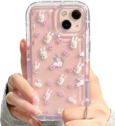 Sparkly Phone Cases, Phone Case White, Bunny Flower, Kawaii Iphone Case, Produk Apple, Girly Phone Cases, Kawaii Phone Case, Pink Iphone Cases, Iphone Cases Cute