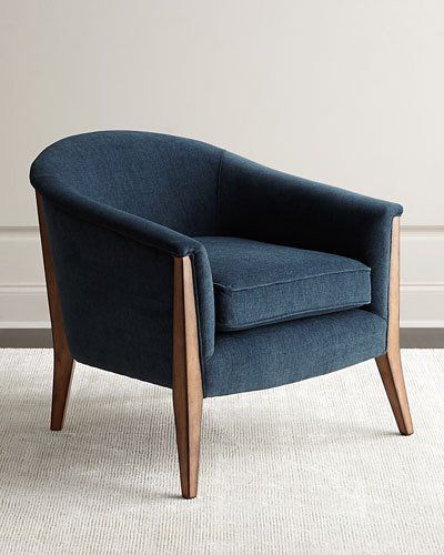 H8QQL Drew Accent Chair Blue Accent Chairs, Swivel Chair Living Room, Small Accent Chairs, Blue Furniture, Unique Chair, Living Room Sofa Design, Blue Chair, Bedroom Chair, Comfy Chairs