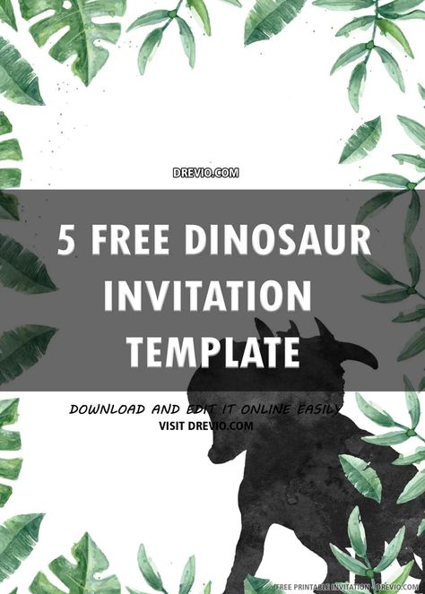 (FREE PRINTABLE) – Wild Dinosaur Birthday Invitation Template | Download Hundreds FREE PRINTABLE Birthday Invitation Templates Free Dinosaur Invitations Template, Dinosaur Birthday Party Invitations Free, Dinosaur Birthday Party Invitations Boys, Dinosaur Birthday Invitations Free, Dinosaur Movies For Kids, Dino Birthday Invitations, Dino Party Invitation, Birthday Invitation Template Free, Jurassic Park Birthday Party