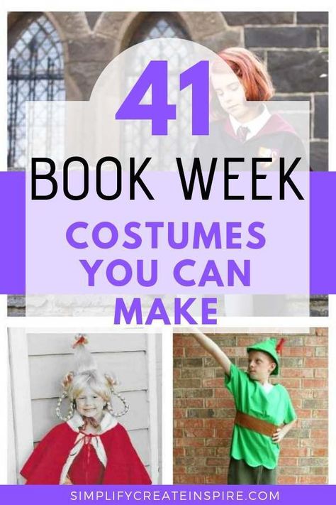 Avoid the last minute Book week panic with these simple ideas you can make at home plus a few you can buy too in case you're short on time! Easy DIY Book Week costumes for kids for 2019 - Reading is my superpower theme #bookweek #costumesforkids #diycostume Boys Book Character Costumes, Easy Book Character Costumes, Book Week Costume Ideas, Easy Book Week Costumes, Character Day Ideas, Character Costumes Diy, Kids Book Character Costumes, World Book Day Outfits, Book Week Costumes