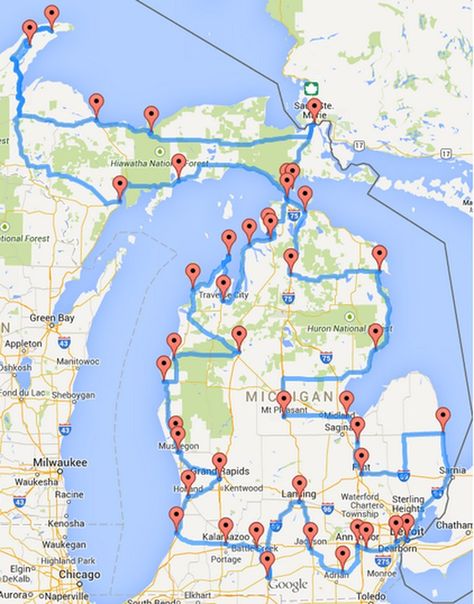 Gather some friends and prepare to see the best of Michigan... these communities are beautiful! Michigan Landscape, Michigan Bucket List, Rv Traveling, Michigan Adventures, Michigan Road Trip, Michigan Wolverines Football, Road Trip Map, Michigan Vacations, Michigan Travel