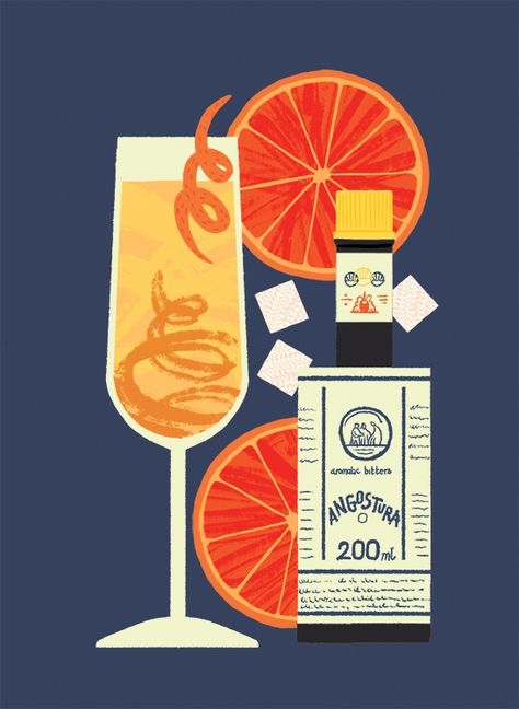 Corporate Design, Retro Illustrations, Italy Illustration, Beer Ads, Cocktail Illustration, Cocktail Art, Illustration Food, Retro Illustration, Food Illustrations