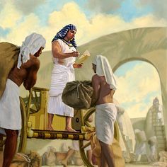 Joseph In Egypt, The Bible Movie, Meaningful Pictures, Bible Illustrations, Bible Pictures, Sacred Text, Kids Study, Biblical Art, Islamic Paintings