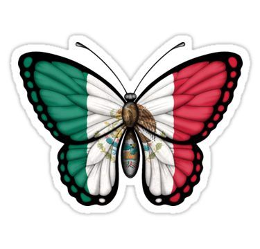 Mexican Flag Butterfly Sticker Mexico, Butterfly Png, Butterfly Sticker, Mexican Flag, The Mexican, Beautiful Butterfly, The Wings, The Flag, The Butterfly