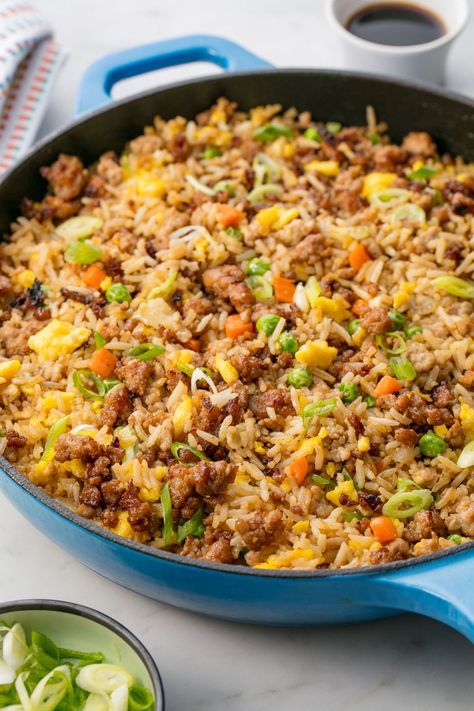 Pork Fried Rice Recipe, Asian Pork Recipes, Rice Fried, Ground Pork Recipes, Pork Fried Rice, Asian Pork, Easy Pork, Fried Pork, Fried Rice Recipe