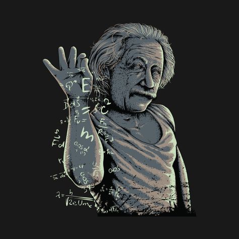 Graphic Illustrations, Albert Einstein, Funny Einstein, Einstein Poster, Physics Poster, Albert Einstein Poster, E Mc2, 5 Anime, Science Art