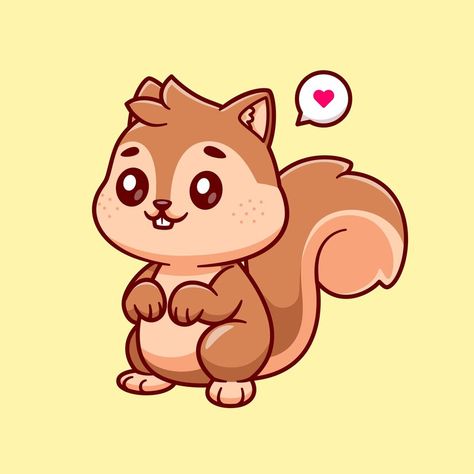 Free Vector | Free vector cute squirrel standing cartoon vector icon illustration. animal nature icon concept isolated premium Squirrel Cute Cartoon, Cute Cartoon Squirrel, Squrriel Draw, Squirrel Vector Illustration, Squirell Cartoon, Squirrel Cute Drawing, Squrriel Cute, Squirrel Animation, Squirrel Kawaii