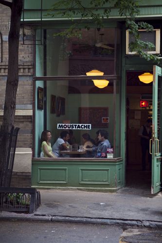 Nicole Franzen Photography -★- cafe moustache Dark Cafe Design, Shoutout Board, Dark Cafe, Cafe Doors, New York Cafe, Cafe Nyc, West Village Nyc, Cafe New York, Village Photos