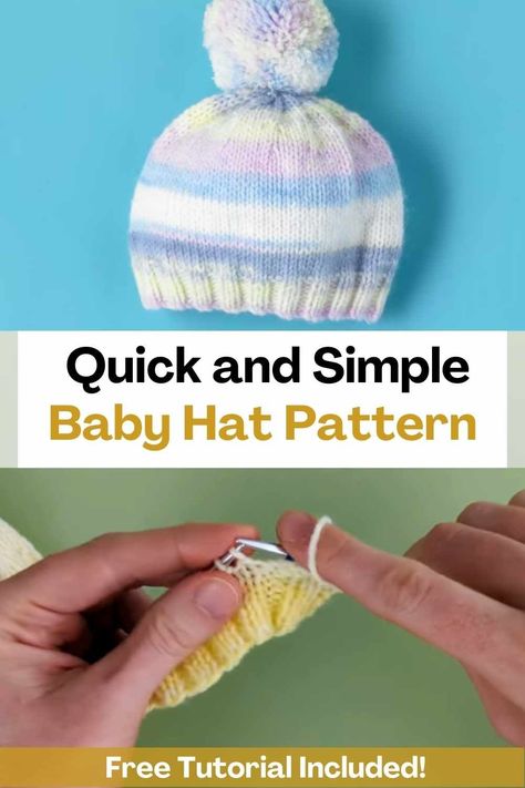 Are you a beginner knitter looking to take on a new project? Look no further than this free baby hat knitting pattern! In this tutorial, the creator of a video will show you how to knit a cute and cozy baby hat in no time at all, using the Teenie Beanie Hat pattern from Free Paintbox Yarns. This pattern is perfect for those just starting out in knitting, as it is easy to follow and requires only basic skills. You'll need to know how to cast on, knit, purl, and decrease stitches, but don't... Baby Boy Knitting Patterns Free Beanie Hats, Newborn Knitted Hats, Infant Knit Hat, Knitted Baby Beanies Free Pattern Newborn Hats, Flat Knit Baby Hat Pattern Free, Baby Hats Knitting Patterns, Knitted Newborn Hats Free Patterns, 4ply Baby Hat Knitting Patterns Free, Newborn Knitted Hat Pattern Free