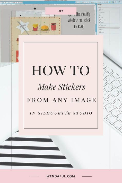 How to Make Stickers from Any Image in Silhouette Studio | Wendaful Planning Silhouette Cameo Tutorials, Registration Marks, Tech Projects, Inkscape Tutorials, Silhouette Cameo Crafts, Make Stickers, Diy Tech, Silhouette Curio, Silhouette School