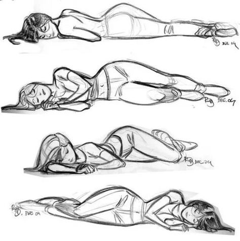 Diferente ways to draw a girl sleeping. Gesture Drawing, Drawing Hair, Drawing Woman, Výtvarné Reference, Siluete Umane, Body Sketches, Ideas Drawing, 캐릭터 드로잉, 인물 드로잉