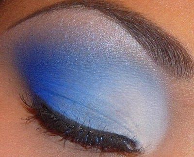 Blue Shadow Makeup, Baby Blue Eyeshadow, Competition Makeup, 4th Of July Makeup, Blue Eyeshadow Looks, Pink Eyeshadow Look, White Eyeshadow, Color Celeste, White Makeup