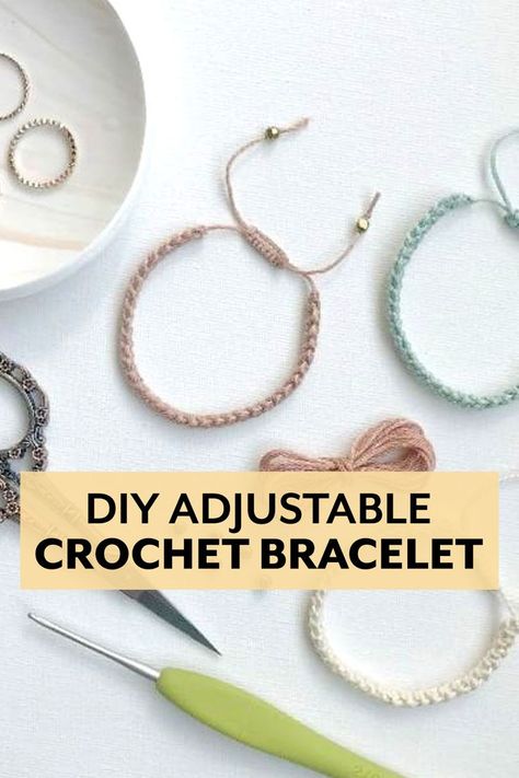 Amigurumi Patterns, Cord Bracelet Diy, Crochet Bracelets, Crochet Bracelet Pattern, Bracelet Crochet, Knit Bracelet, Crochet Beaded Bracelets, Crochet Jewelry Patterns, Crochet Cord