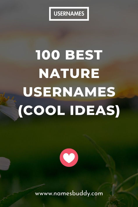 100 Best Nature Usernames Nature, Username Ideas For Nature Account, Earthy Instagram Usernames, Nature Photography Instagram Username, Moon Aesthetic Usernames, Nature Username Ideas, Earthy Username Ideas, Nature Highlight Name Instagram, Tropical Username Ideas