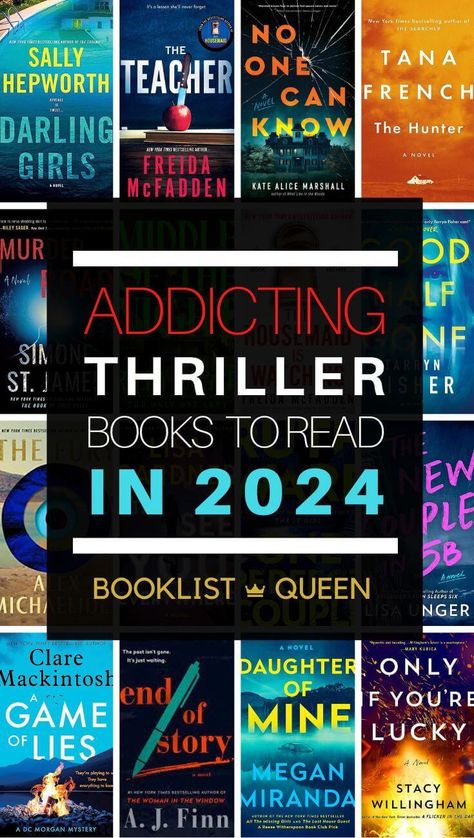 The best new thriller books of 2024 are so addicting you'll find yourself glued to the page. These page-turning new thrillers will keep you up all night. Find the best new psychological thriller books, new domestic thriller and the best mystery books to read this year. Physiological Thriller Books To Read, Books To Read Mystery Thriller, New Thriller Books 2024, Best Reads 2024, Popular Thriller Books, Top Thriller Books, Best Thriller Books 2023, Top Books 2024, Best Books Of 2024