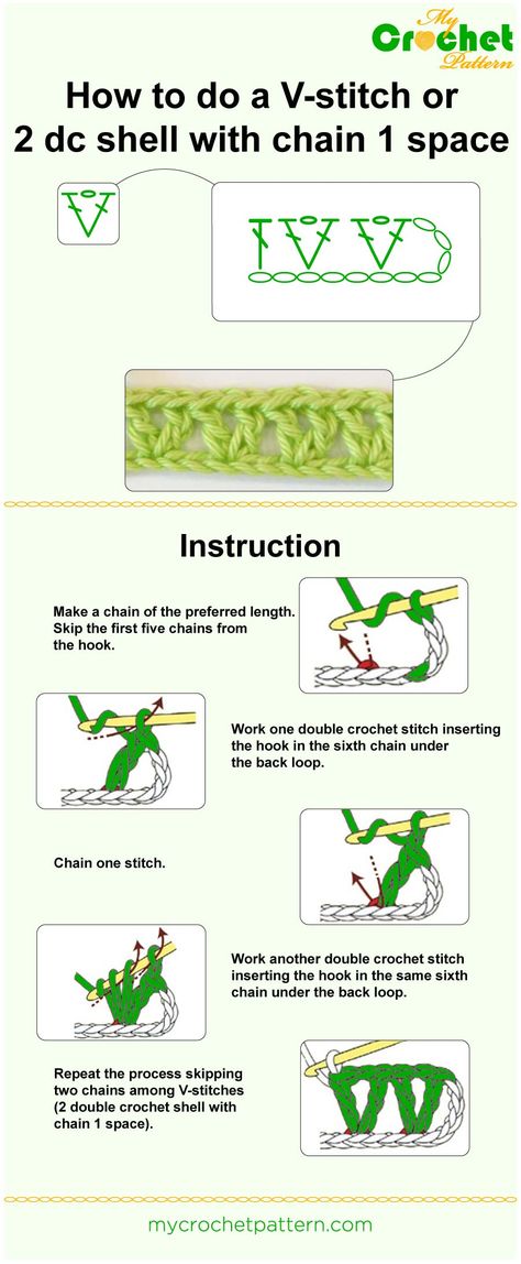 V-stitch tutorial | Mycrochetpattern Double Crochet 3 Together Tutorial, Couture, Amigurumi Patterns, 3 Double Crochet Cluster, Cluster Stitch Crochet Tutorials, Cluster Crochet Stitch, Double Crochet Cluster Stitch, Cluster Stitch Crochet, Crochet Cluster Stitch