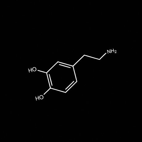 Dopamine is associated with passion, love motivation, and happiness..maybe I'll get this molecule tattooed on my shoulder, as a way to remind me to "be happy, and to pursue what I love." Dopamine Wallpaper, Dopamine Molecule Art, Happiness Tattoos, Chemical Tattoo, Dopamine Tattoo, Dopamine Art, Chemistry Love, Dopamine Molecule, Chemistry Tattoo