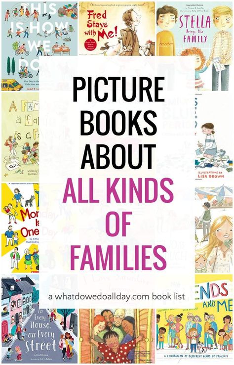 The best children's books about families. Diverse picture books about family that depict all types of families in a positive light, celebrating both differences and similarities. Preschool Books About Family, Picture Books About Family, Books About Family Preschool, Family Picture Book, Books About Family, Different Types Of Families, Types Of Families, Storytime Themes, Preschool Family