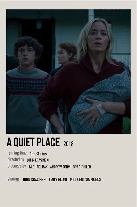 The Quiet Place Movie Poster, Horror Movie Prints, A Quiet Place Poster, A Quite Place, The Quiet Place, Romance Movie Poster, Quite Place, Polaroid Movie Poster, Indie Movie Posters