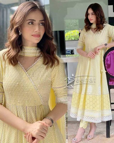 Couture, Ansab Jahangir Dresses, Chikenkari Dress Ideas Frock, Sana Javed Dress, Kaatru Veliyidai, Ansab Jahangir, Gopi Vaid, Punit Balana, Sana Javed