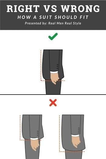 Dress for success: Getting the length right - just about middle of the fingers when loosely extended. Outfit Men Suit, Mens Suit Fit, Simpul Dasi, Suit Fit Guide, Mens Fashion Swag, Best Dressed Man, Mens Suit Jacket, Men Suit, Sport Outfit