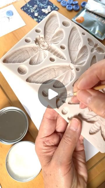 Anna Davenport | Ethical Jewellery on Instagram: "SILVER METAL CLAY >> this is such an easy @redesignwithprima mould to use with silver metal clay and the results are… BRILLIANT!  TOP TIP >> use a liquid release agent such as @cooltools.us CoolSlip so the silver metal clay doesn’t stick inside the detail in this mould. I spray a little on the lid of a tiny plastic pot and apply it using a paint brush  If you’re feeling nervous about starting to make your own jewellery using silver metal clay, I can help you 👍  🔥 GET 35% OFF 🔥 if you buy a BUNDLE of 2 of my Silver Metal Clay Guides and you’ll also get a copy of my 12-page PROJECT X GUIDE FREE!  Comment GUIDE and I’ll send you the discount link to my Etsy Shop 🤩  Want to feel confident using silver metal clay? I’ve written 6 SILVER METAL Art Clay Silver Tutorial, Silver Clay Jewellery, Metal Clay Tutorial, Pmc Clay, Feeling Nervous, Art Clay Silver, Silver Metal Clay, Butterflies And Moths, Silver Clay