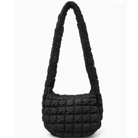 COS Quilted Messenger Bag NWT Black Cos Crossbody Bag, Cos Bag, Cos Bags, Portfolio Bag, Dream Bags, Fanny Bag, Oversized Bag, Quilted Tote Bags, Leather Portfolio