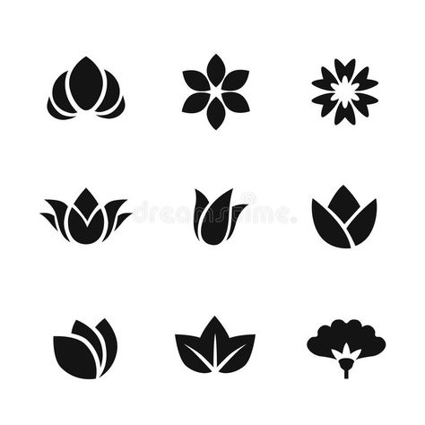 Logos, Flower Logos Ideas, Flower Pictogram, Logo Flower Design, Flower Logo Design Ideas, Flower Icon Logo, Flower Vector Design, Flower Logos, Plant Icons