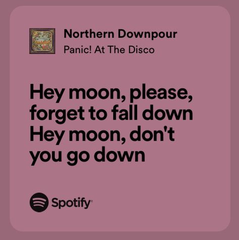 northern downpour Northern Downpour, Emo Lyrics, Panic At The Disco Lyrics, Song Recommendations, Panic At The Disco, Me Too Lyrics, Favorite Lyrics, Panic! At The Disco, Music Heals