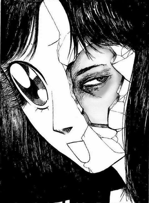 When you pretend to be happy but you're actually seething with a burning disgust | Anime / Manga | Know Your Meme Gut Spill Art, Junji Ito Art, Arte Peculiar, Japanese Horror, Horror Monsters, Junji Ito, Arte Inspo, Arte Sketchbook, Scary Art