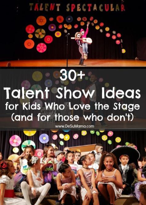 For the kid who loves performing (and those who aren't sure), here are 30+ talent show ideas and tips to help guide your school talent show act. Included are the creative and funny talent show ideas that make us smile. The talent show is a great opportunity to showcase a skill and even face fears! Preschool Talent Show Ideas, Unique Talents Ideas, Diy Talent Show Decorations, Group Talent Show Ideas, Kindergarten Talent Show Ideas, Talent Show Ideas For Teachers, School Talent Show Ideas, Teacher Talent Show Ideas, Talent Show Ideas For Adults