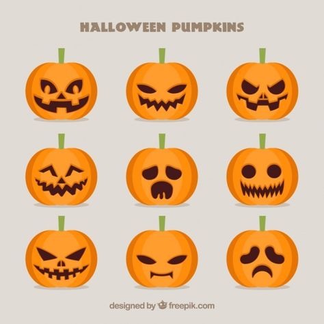 Watercolour Pumpkin, Pumpkins For Halloween, Spooky Pumpkins, Halloween Pumpkin Designs, Zucca Halloween, Halloween Vector, Watercolor Pumpkins, Halloween Painting, Spooky Pumpkin