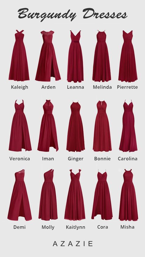 AZAZIE brings you a complete new range of Burgundy Bridesmaid Dresses. Shop now! Istoria Modei, Burgundy Bridesmaid, Red Bridesmaids, Lakaran Fesyen, Fashion Terms, Burgundy Bridesmaid Dresses, Red Bridesmaid Dresses, Bridesmaid Dress Styles, Maid Dress