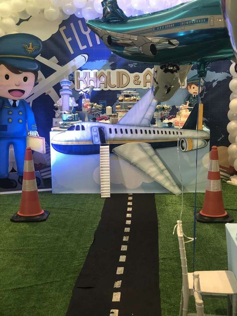 Airport Birthday Theme, Airport Theme, Chaturthi Decoration, Leadership Ideas, Ganesh Chaturthi Decoration, Travel Birthday, Airplane Theme, Travel Party Theme, Airplane Birthday Party