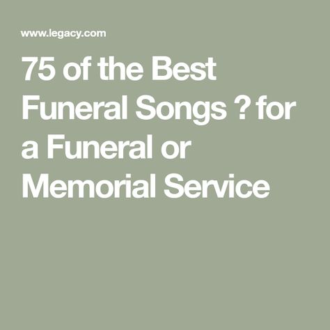 75 of the Best Funeral Songs 🎵 for a Funeral or Memorial Service Funeral Songs For Mom, Funeral Checklist, Amazing Grace Lyrics, Memorial Songs, Happier Lyrics, Funeral Music, Funeral Planning Checklist, Here Lyrics, Estate Planning Checklist