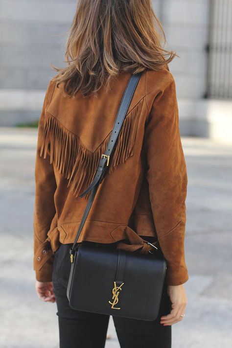 be53ee61104935234b174e62a07e53cfdesc40884561ri Fringe Jacket Outfit, Suede Jacket Outfit, Tassel Jacket, Bag Ysl, Musical Ly, Suede Biker Jacket, Suede Biker, Suede Fringe Jacket, Fringe Jacket