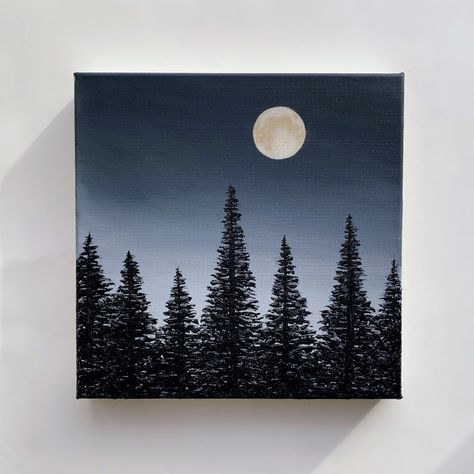 Nature Art On Canvas, 10 By 10 Canvas Ideas Paintings, Acrylic Painting Ideas Aesthetic Simple, Cool Things To Paint On A Black Canvas, Canvas 10×10, 10x10 Canvas Painting Ideas, Easy Painting Small Canvas, 10x10 Painting Ideas, 10x10 Canvas Painting