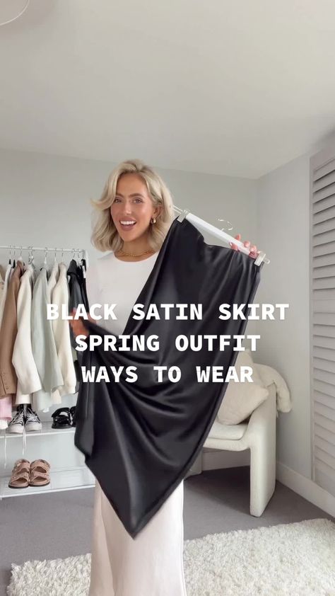 Black Satin Skirt Outfit, Long Black Skirt Outfit, Midi Skirt Outfit Winter, Black Maxi Skirt Outfit, Black Skirt Outfit Summer, Slip Skirt Outfit, Silk Skirt Outfit, Black Satin Shirt, Skirt Outfit Fall